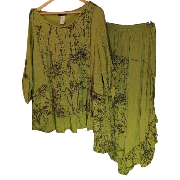 Moonlight by Y & S Fashion Dresses & Skirts - Moonlight Lagenlook Maxi Skirt Tunic Set Boho Art to Wear Oversize Womens Large